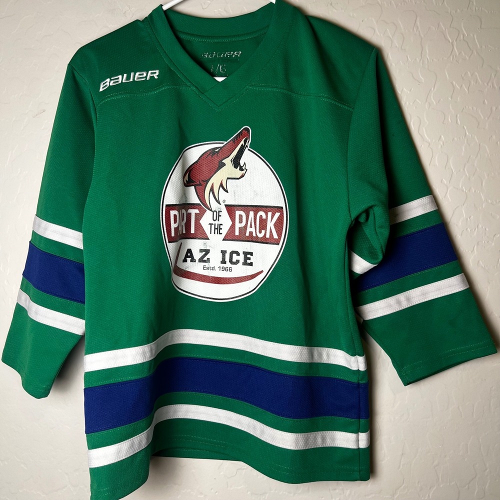 Bauer AZ Ice Part of the Pack Arizona Coyotes Hockey Jersey Green Mens S/m
